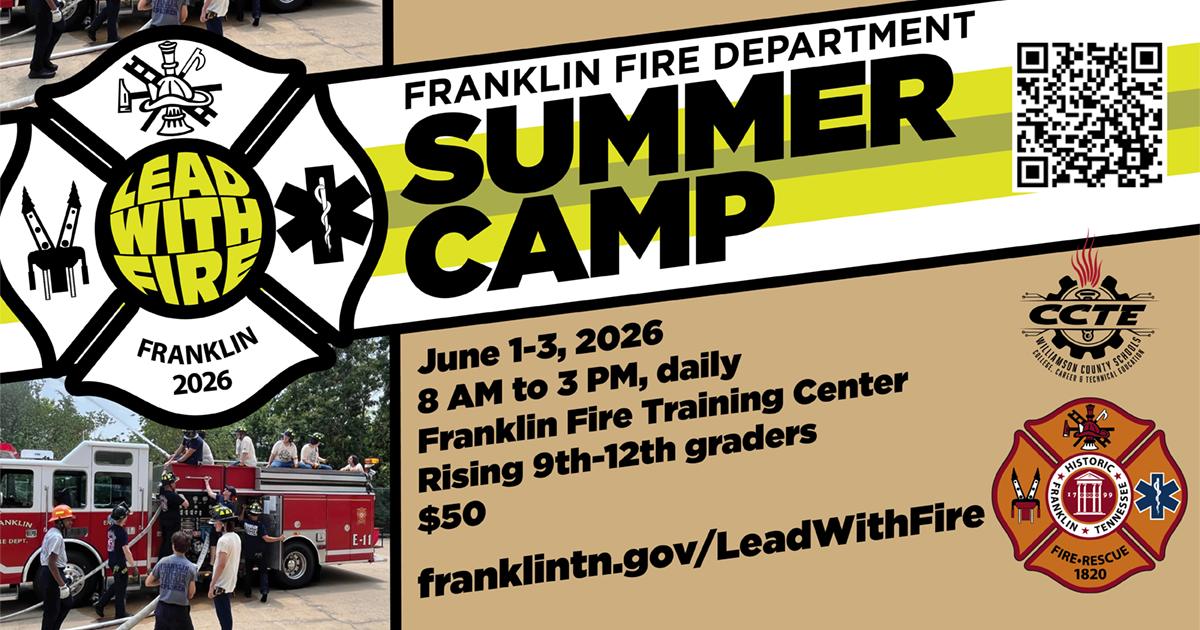 Lead With Fire Franklin Fire Department Summer Camp