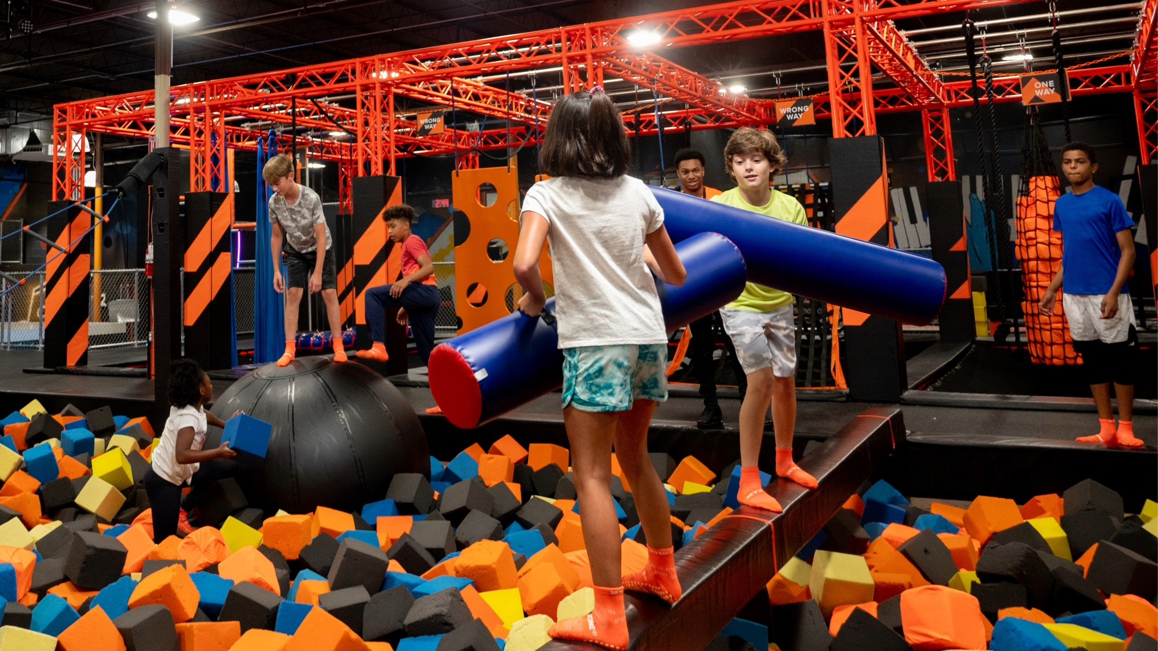 Indoor things to do for kids in Brentwood, TN, showing SkyZone Trampoline Park.