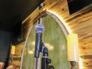 Black Dog Pub Music Lounge in Franklin, Tennessee, microphone for live music, shows, and events
