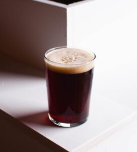 Curio Brewing Company, Franklin, TN, pint of dark beer 
