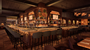 Earls Kitchen + Bar Nashville Yards_Corner Bar Dusk.