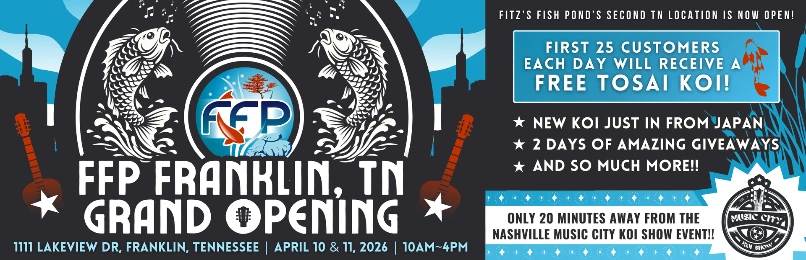 Fitz's Fish Ponds Franklin, TN Koi and Pond Store Grand Opening.
