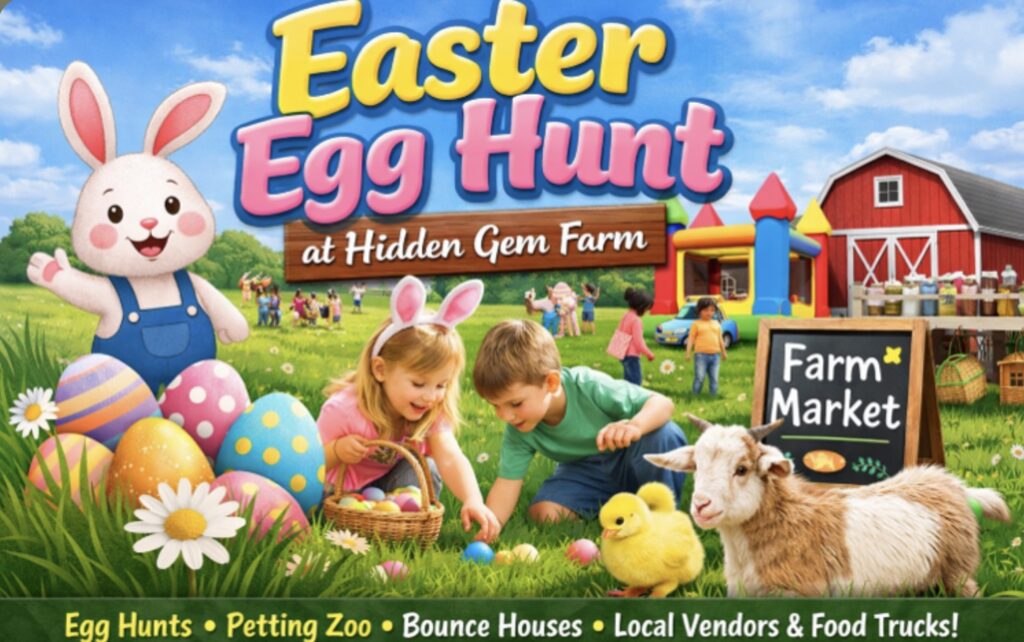 Hidden Gem Easter Egg Hunt in Spring Hill, Tennessee.