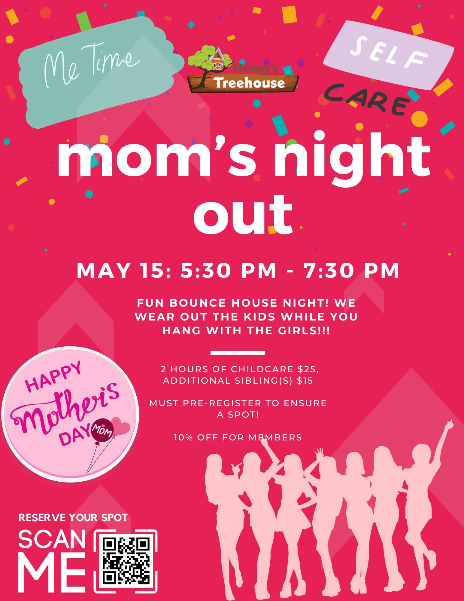 Mom’s Night Out- Bounce House Night in Brentwood TN at The Monkey Treehouse.