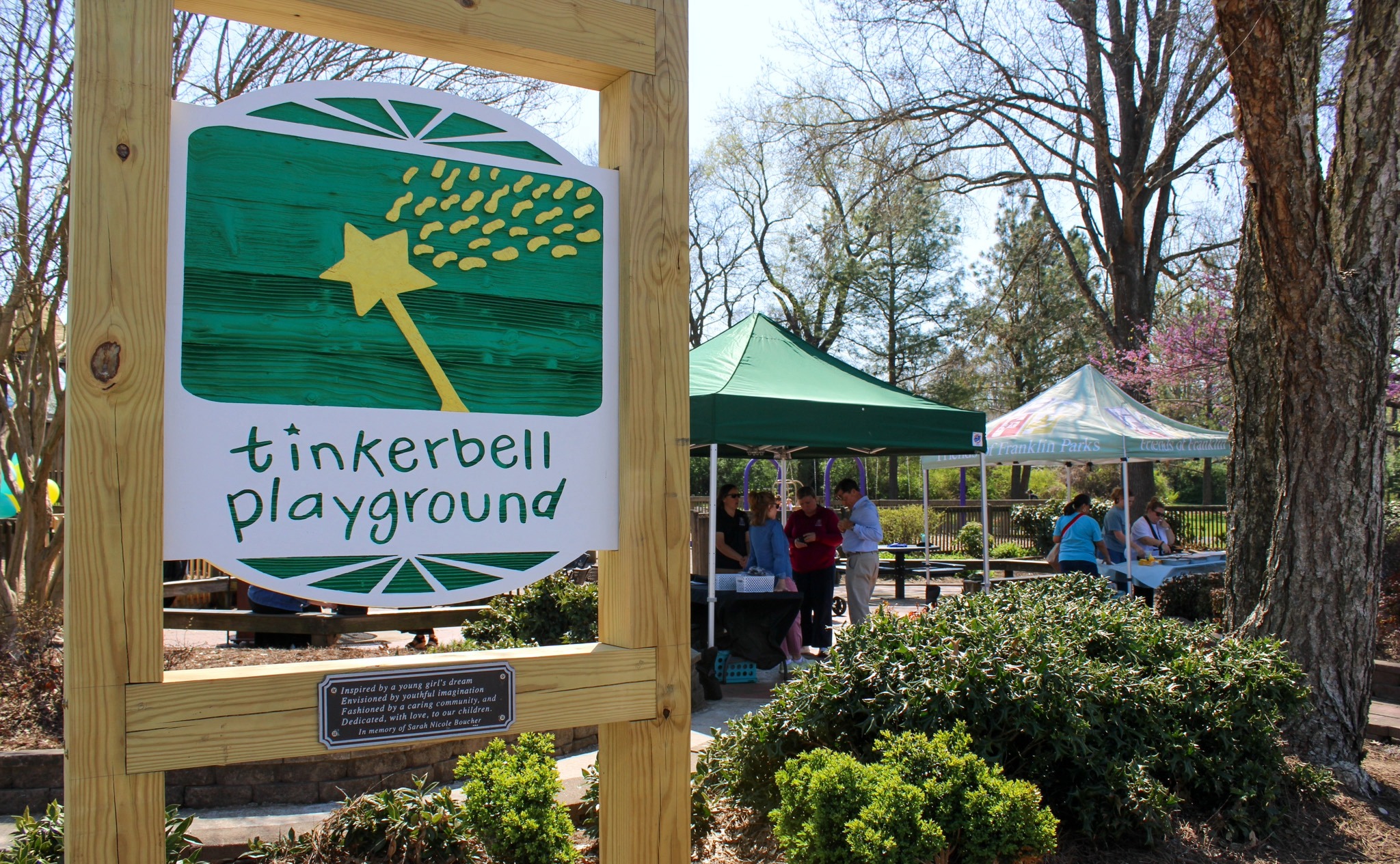 Pinkerton Park Franklin, TN_Play Communication Board Ribbon Cutting_Tinkerbell Playground