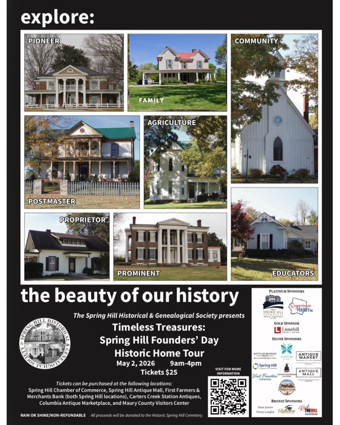 Timeless Treasures: Spring Hill Founders’ Day Historic Home Tours.