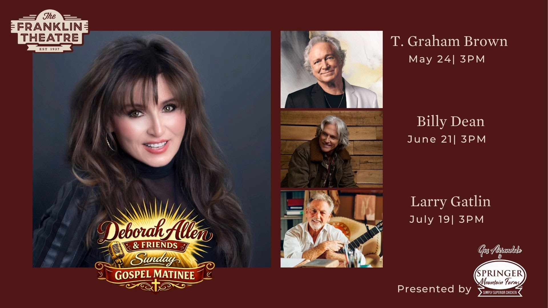 Deborah Allen & Friends Sunday Gospel Matinee Series.