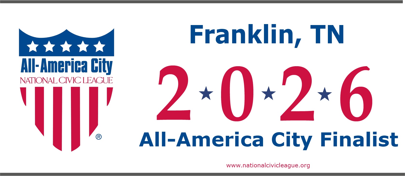 Franklin, TN 2026 Finalist for All America City.