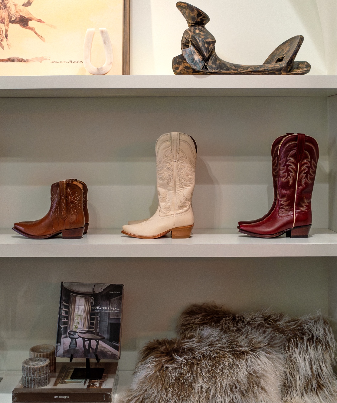 Stella Rhodes x Tecovas in Franklin, TN shopping at The Factory at Franklin, Tecovas boots in-store and online!
