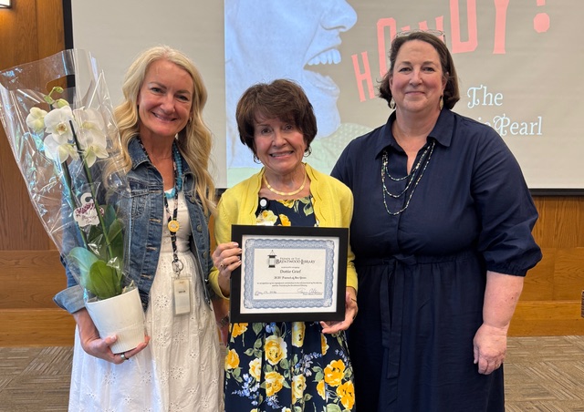 Friends of the Brentwood Library Dottie Grief 2026 recipient Friend of the Year award 2.