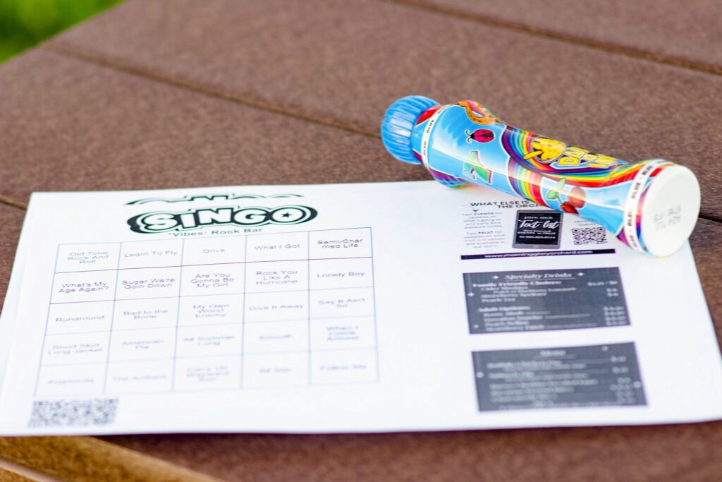 Singo - Music Bingo! at Morning Glory Orchard in Nolensville, TN.