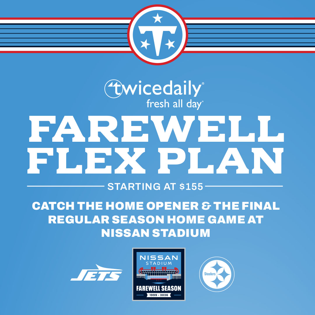 Tennessee Titans Announce Farewell Season Flex Plan.