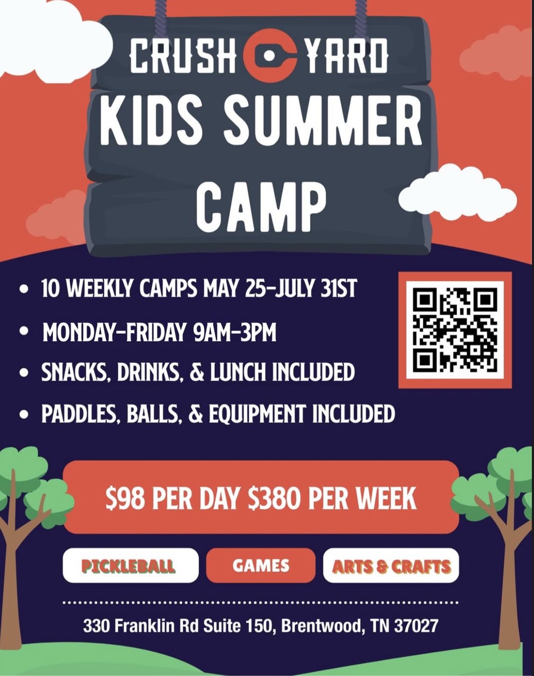 Crush Yard Nashville, Brentwood, TN Kids Summer Camps!