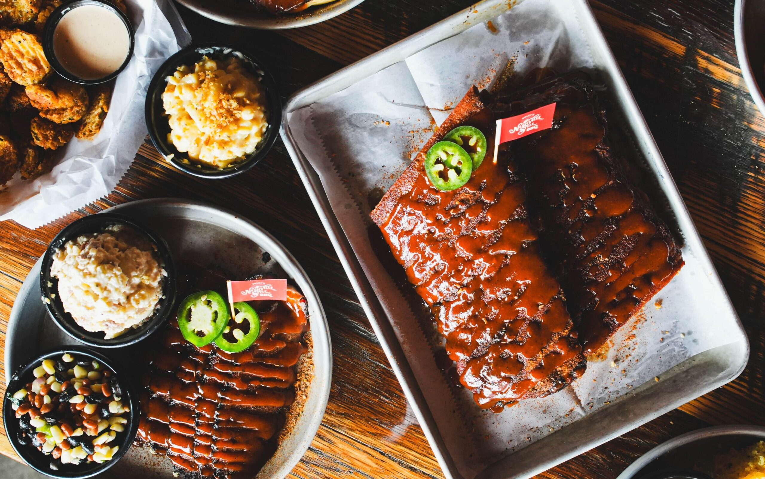 Smoked brisket served at Edley’s Bar-B-Que in Brentwood, TN