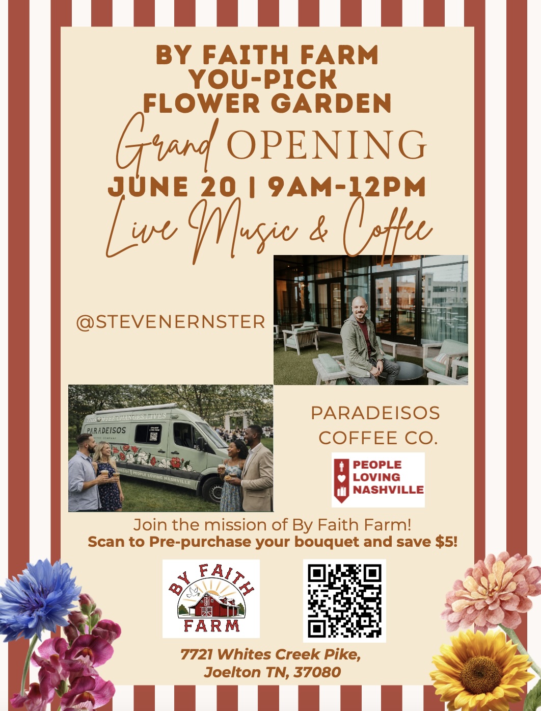 By Faith Farm Grand Opening You-pick Flower Garden.