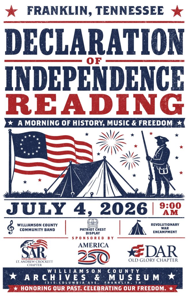 Franklin TN Free Public Reading Declaration of Independence July 4th