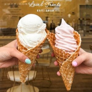 Sweethaven Ice Cream in Downtown Franklin, Westhaven-Franklin & Brentwood, TN - Waffle Cones Filled with Ice Cream