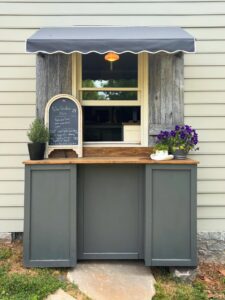 Franklin Tennessee Crown Winery Leipers Fork wine window where guests order wine tastings and wine by the glass.