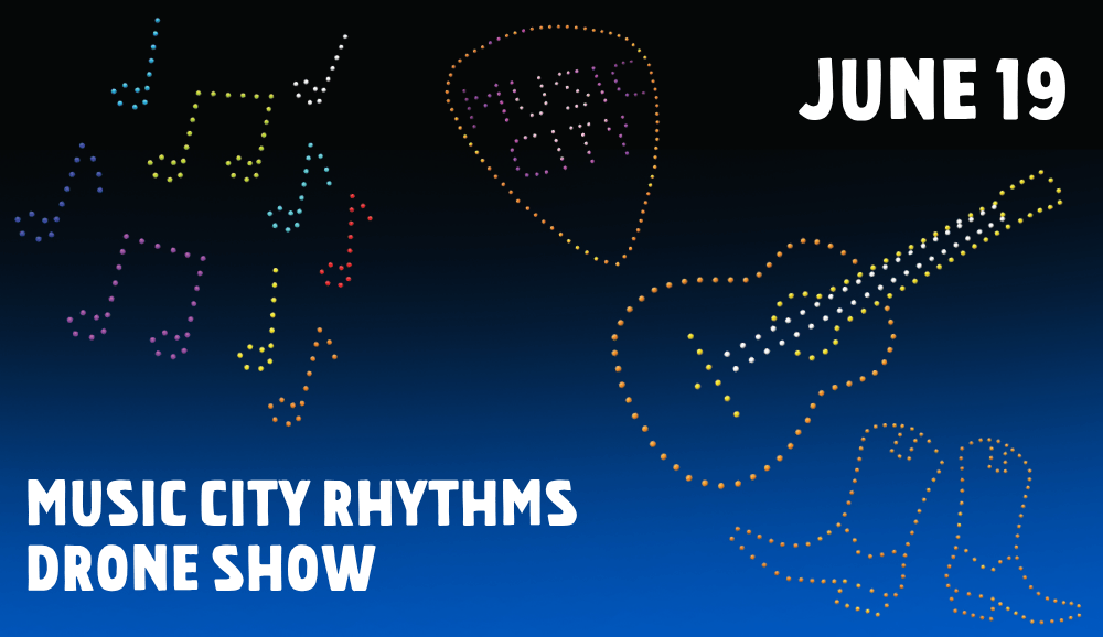 Drone Shows At Nashville Shores - Music City Rhythms Drone Show.