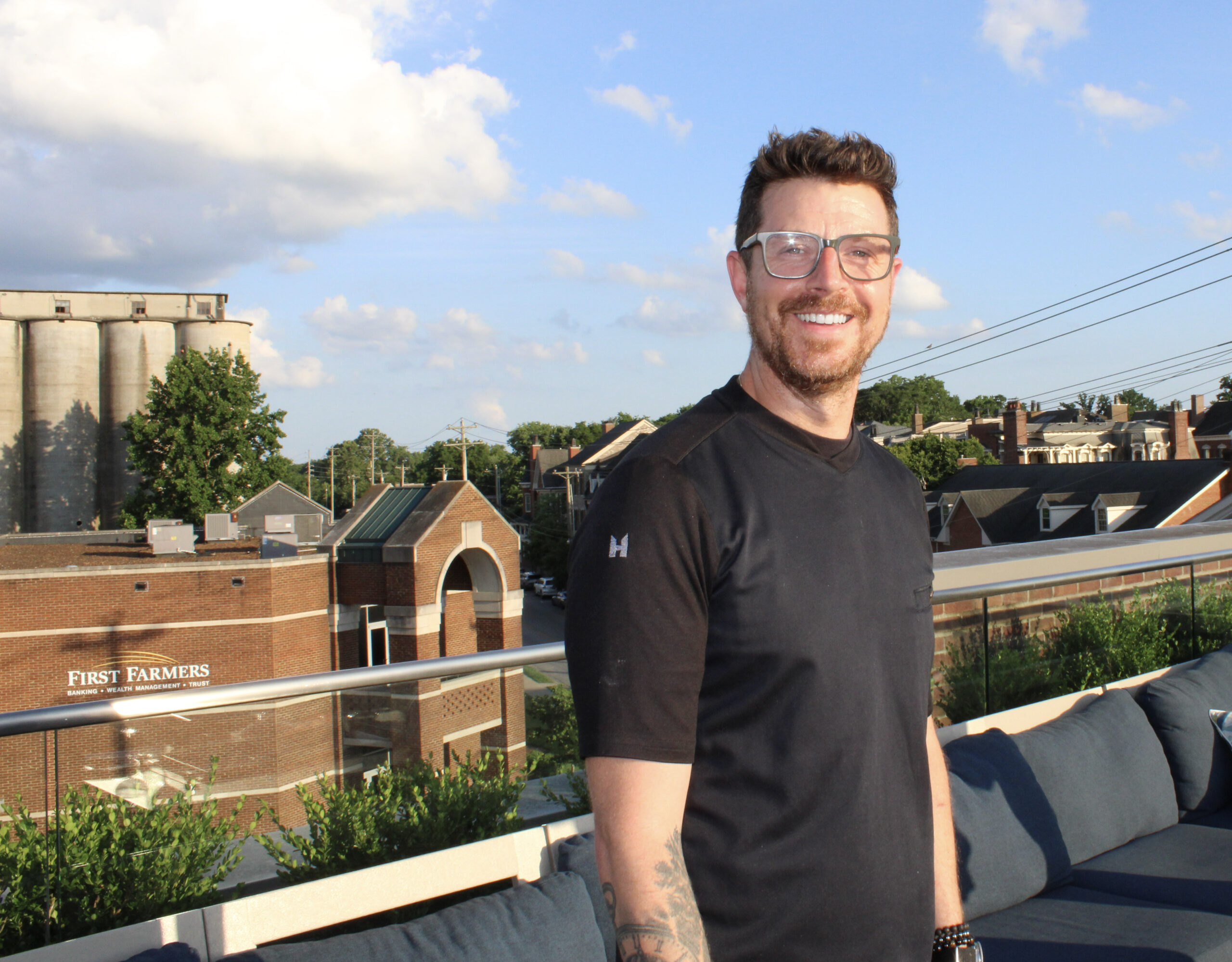 Frank Pullara on the rooftop patio at Culamar in downtown Franklin, TN