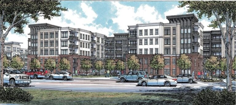 Rendering of Greystar’s planned mixed-use residential development at CoolSprings Galleria in Franklin, Tennessee.
