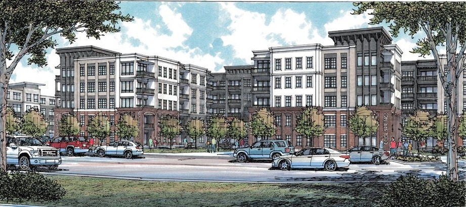 Rendering of Greystar’s planned mixed-use residential development at CoolSprings Galleria in Franklin, Tennessee.