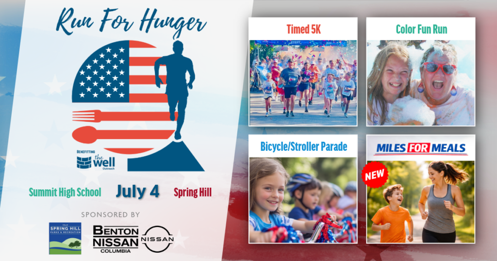 July 4th Run For Hunger Benefiting The Well Outreach in Spring Hill TN.