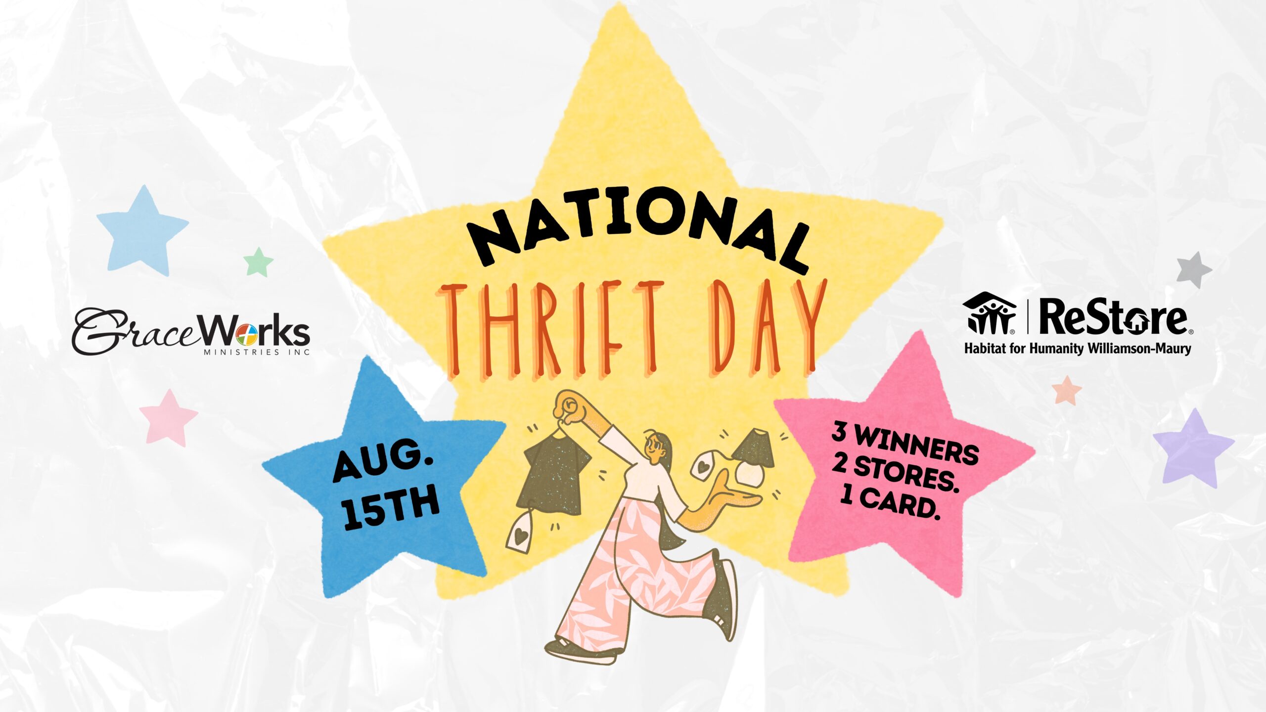 National Thrift Day shopping event in Franklin, TN at GraceWorks Ministries and Habitat for Humanity Williamson-Maury ReStore.