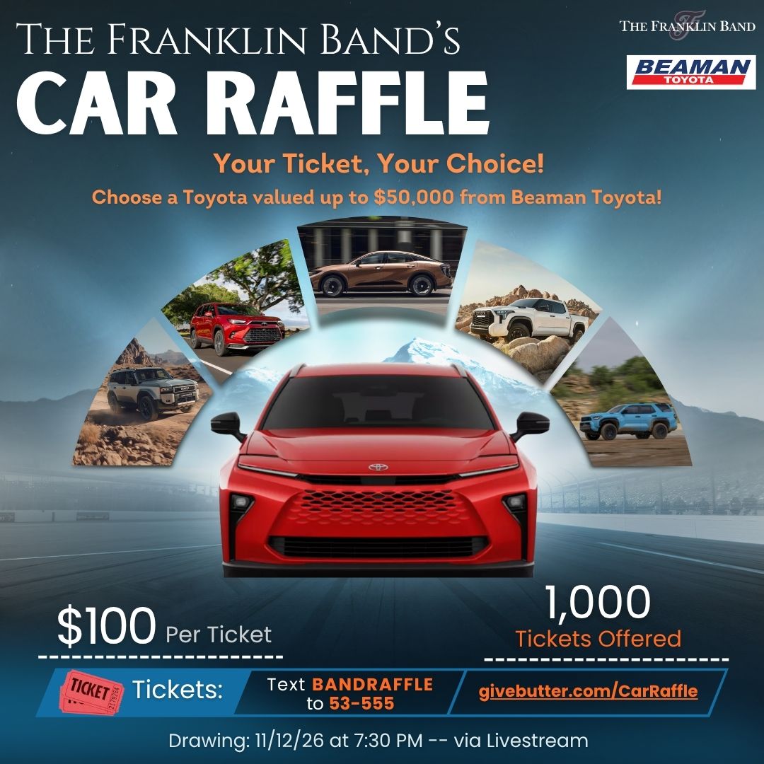 The Franklin Band's Car Raffle - Beaman Toyota.