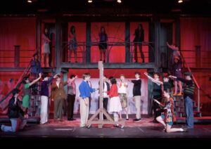Students performing onstage at the Page High School Performing Arts Center in Franklin, Tennessee.