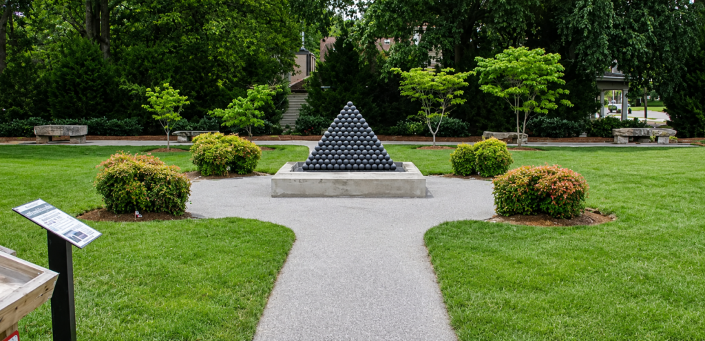 Cannonball monument at Carter’s Hill Park in Franklin, Tennessee