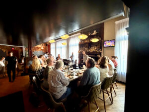 Cork and Cow restaurant in Downtown Franklin, TN, dining, bar and lounge area.