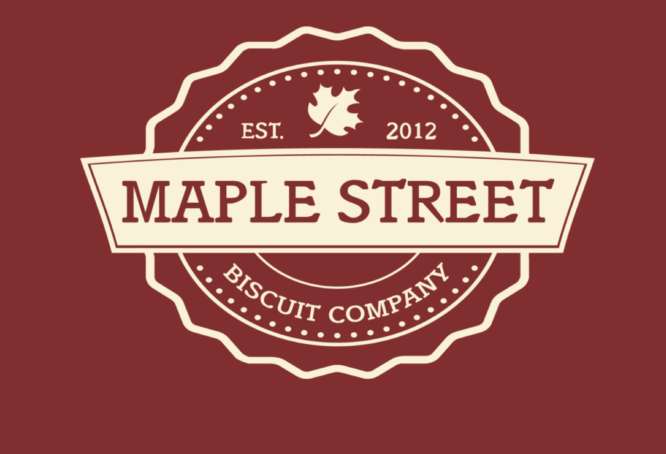 Maple Street Biscuit Company logo with “Est. 2012” on a white background