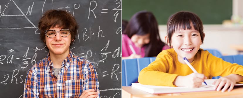 Students working on math lessons in a classroom setting at Mathnasium of Brentwood.