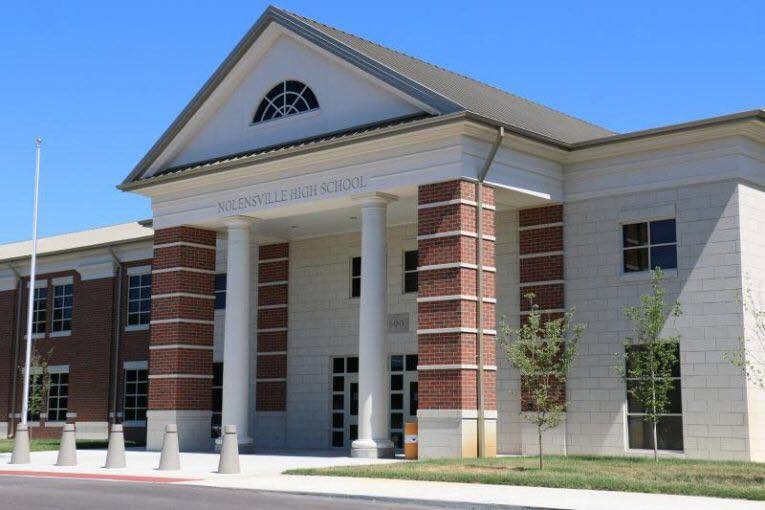 Exterior of Nolensville High School in Nolensville, Tennessee.