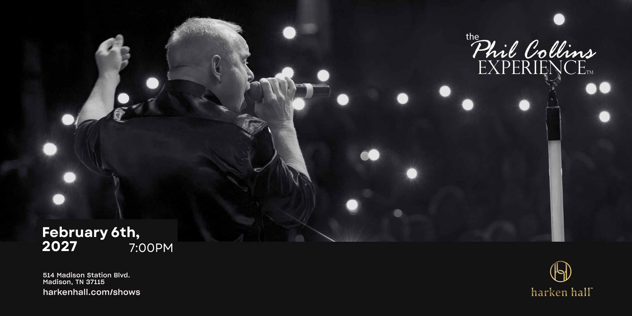 The Phil Collins Experiment Nashville - TEMPLATE | Harken Hall Sizing - Main Event Image 2160 x 1080 (2:1 ratio, not larger than 25MB)