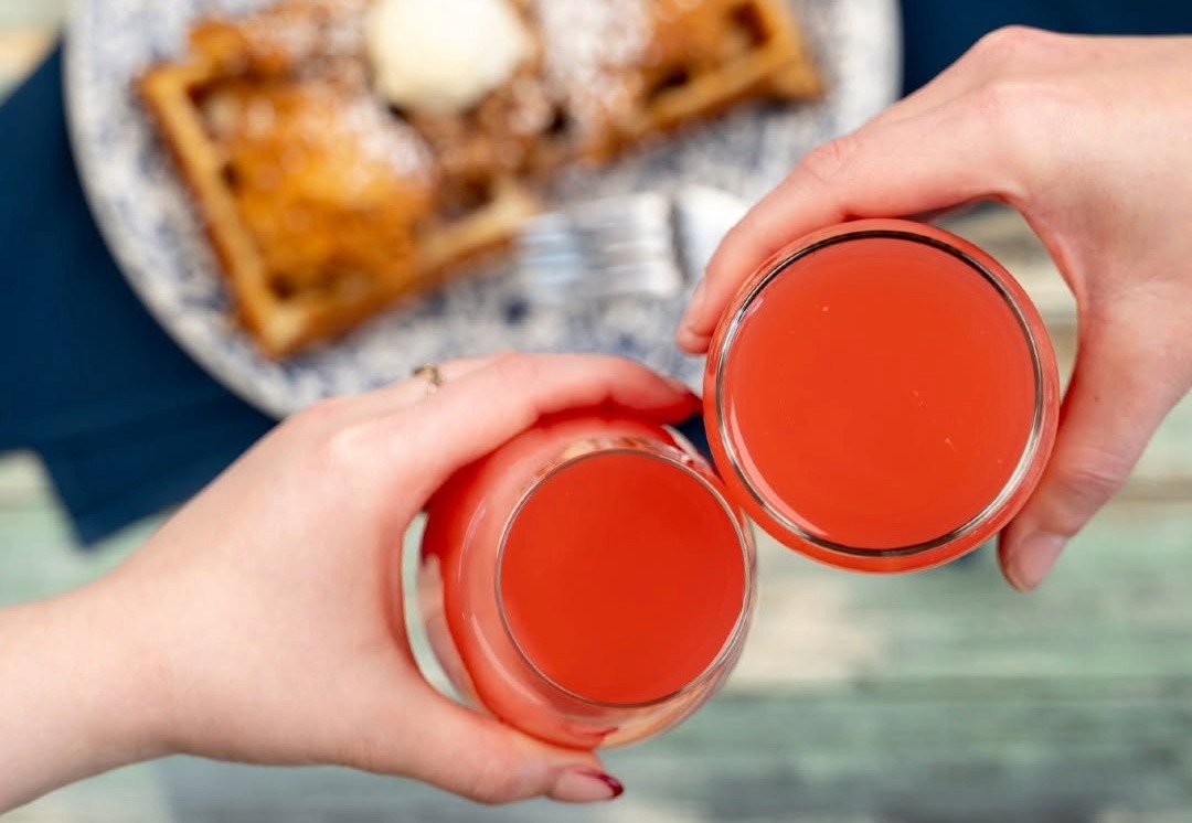 Tupelo Honey Brunch Mimosas and Waffles in Franklin TN