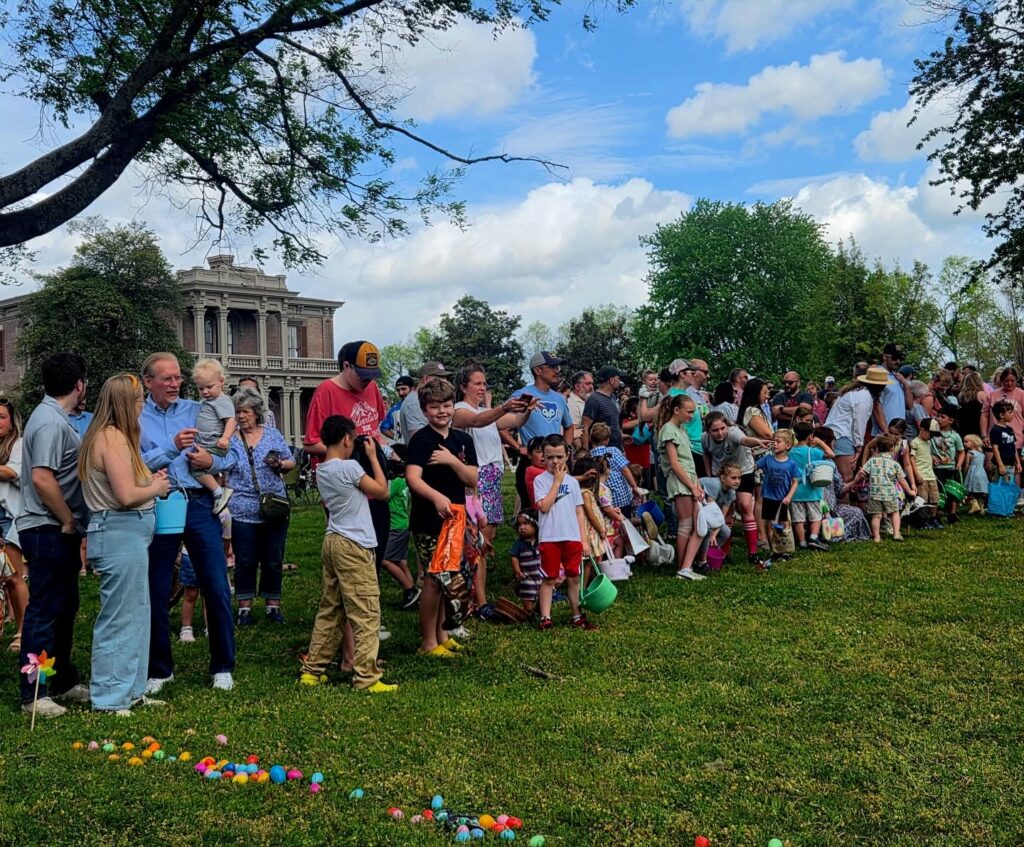 Families gathered for an Easter egg hunt at Two Rivers Park in Nashville, Tennessee.