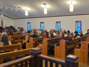 Congregation gathered for a worship service at Westview church in Tennessee.