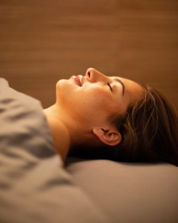 Guest relaxing during a spa treatment at Woodhouse Spa in Franklin, Tennessee.