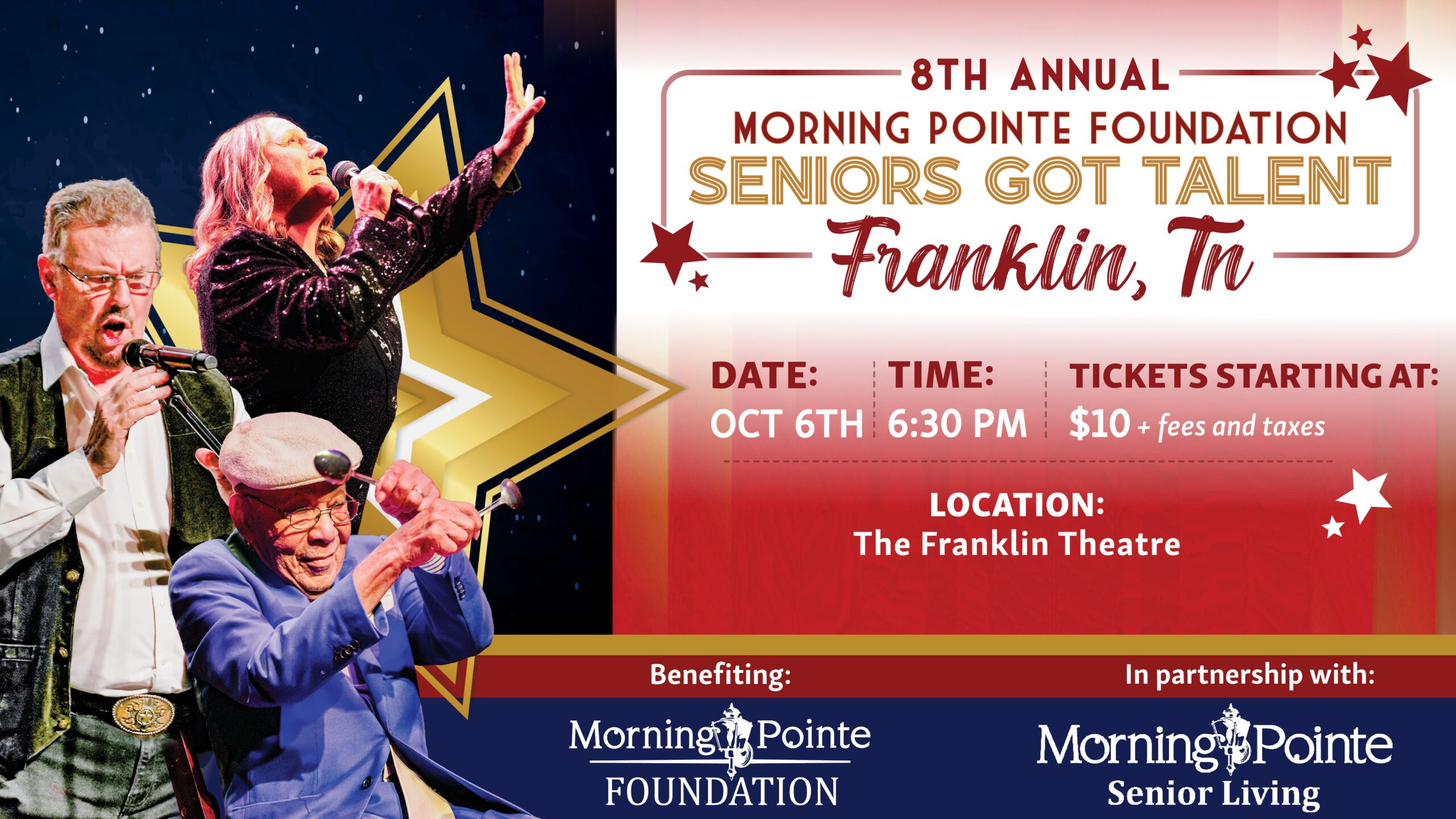 8th Annual Morning Pointe Foundation Seniors Got Talent in Franklin, TN at The Franklin Theatre.