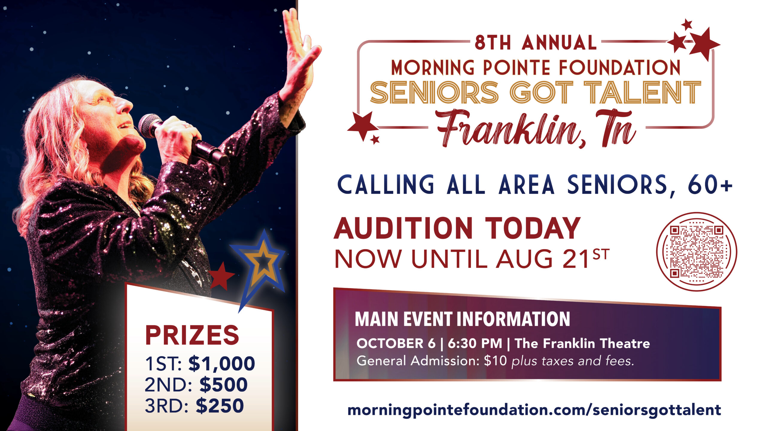 Franklin-Area Seniors Invited to Take the Stage as Morning Pointe Seniors Got Talent Auditions Begin Aug. 19