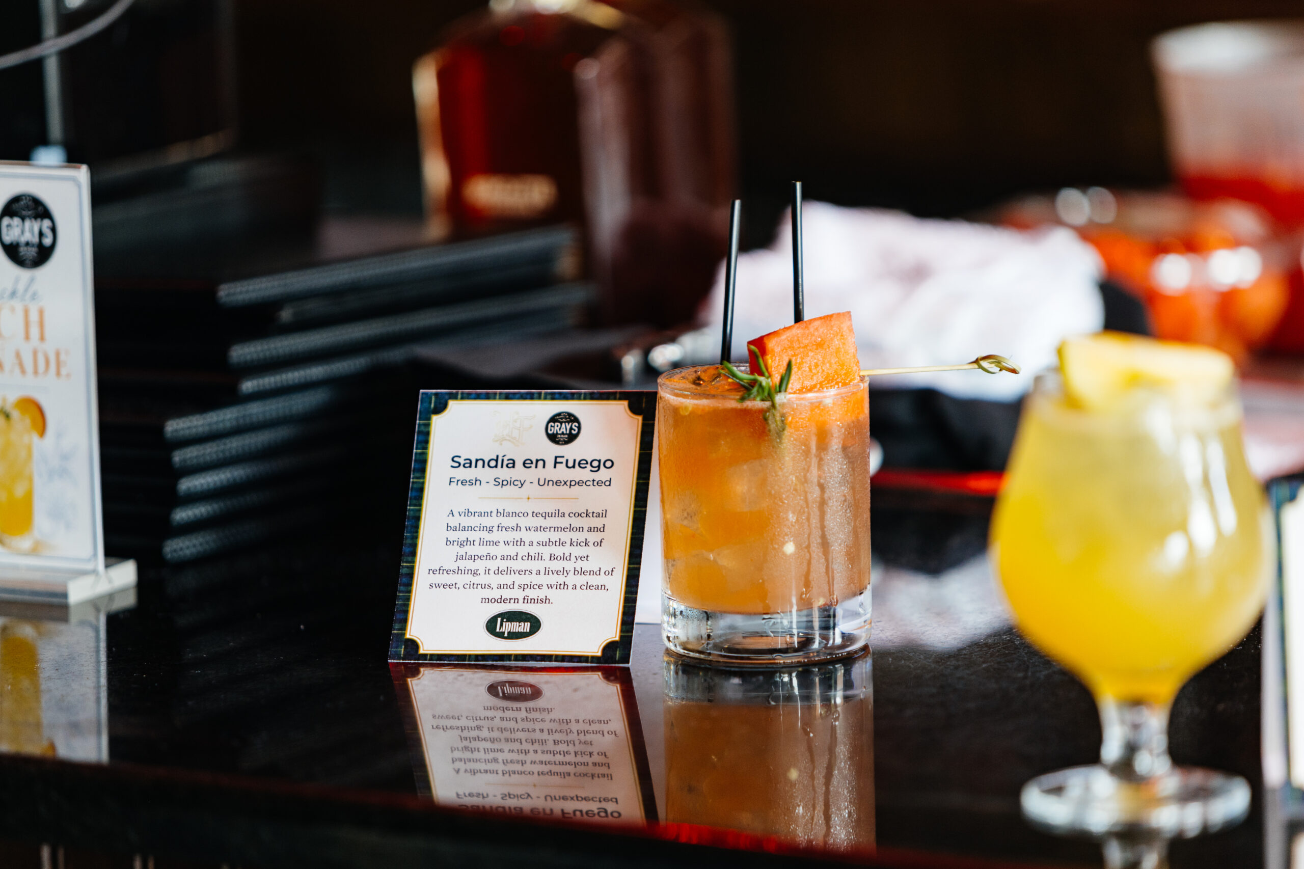 Sandia en Fuego Heritage Ball Franklin TN signature cocktail contender