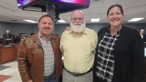 Williamson County - from left to right: Matthew Rogers, CEO & Founder, City eWaste. Mac Nolen, Williamson County Solid Waste Director. Erin Westrich, Head of Operations, City eWaste