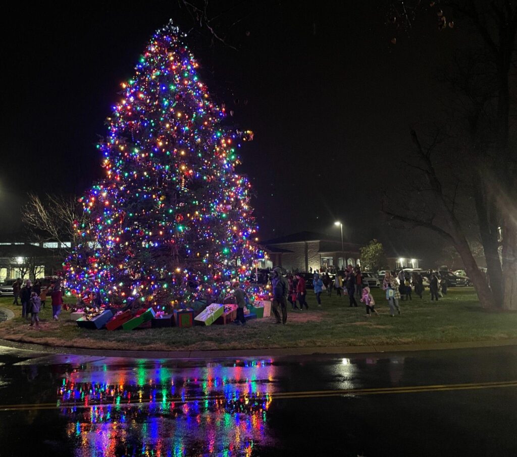 The Brentwood Library's annual Christmas tree lighting in Brentwood, TN