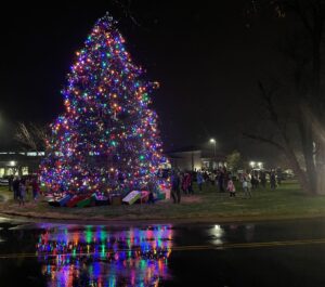 The Brentwood Library's annual Christmas tree lighting in Brentwood, TN