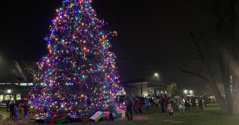 The Brentwood Library's annual Christmas tree lighting in Brentwood, TN