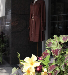 Emmeline boutique dress display on Main Street in Downtown Franklin, TN