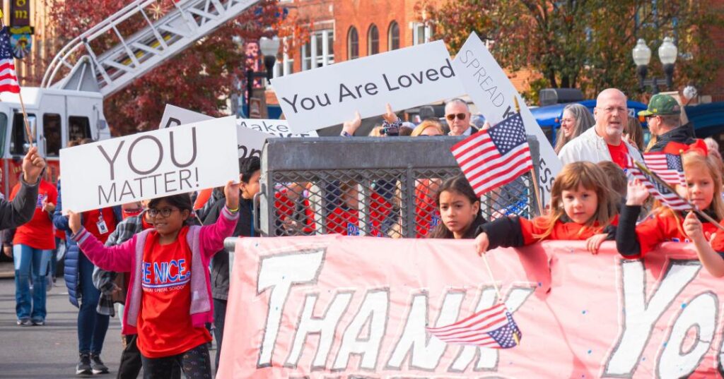 Franklin Veterans Day Parade in historic downtown Franklin, TN
