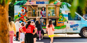 Kona Ice shaved ice truck serving kids’ birthday parties and family events in Franklin, TN